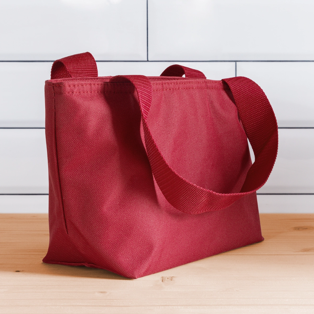 Recycled Insulated Lunch Bag - All I do is work, work, work, work, work! - red