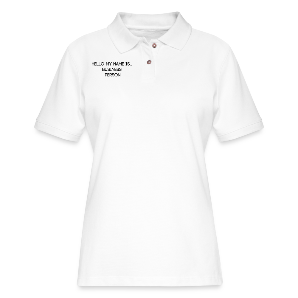 Women's Pique Polo Shirt - white