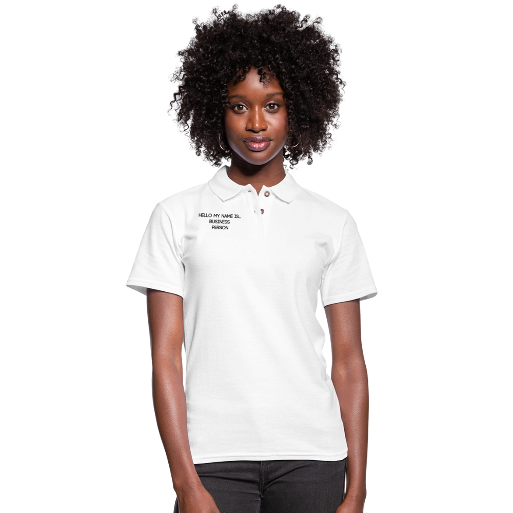 Women's Pique Polo Shirt - white