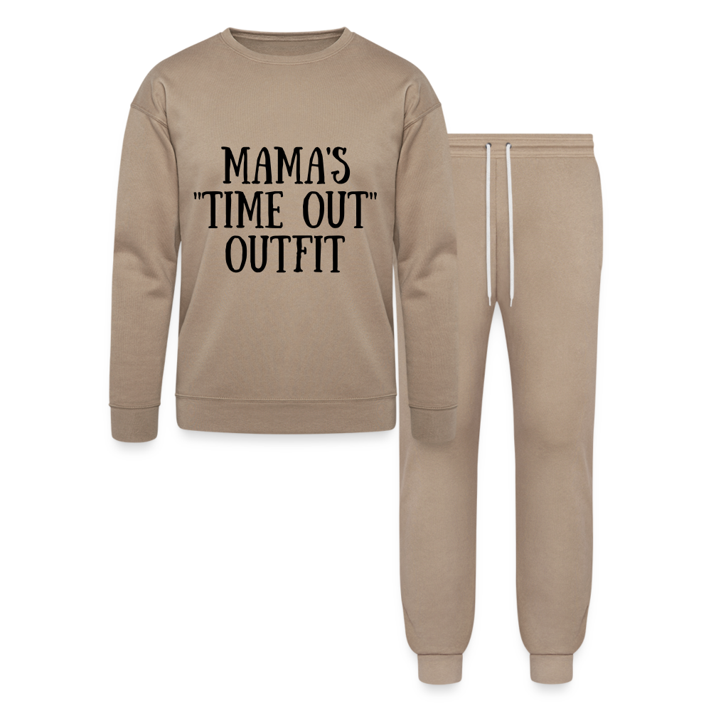 Bella + Canvas Unisex Lounge Wear Set - Mama's Time Out Outfit - tan