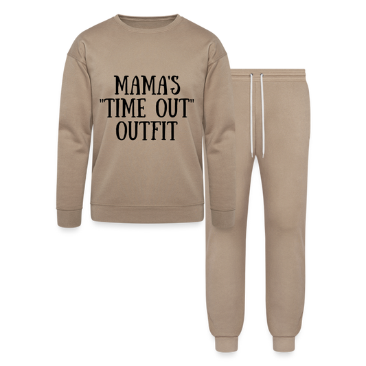 Bella + Canvas Unisex Lounge Wear Set - Mama's Time Out Outfit - tan