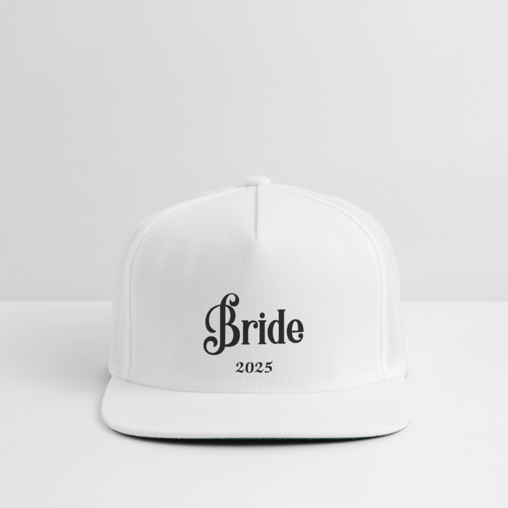 Snapback Baseball Cap - Bride 2025 - white