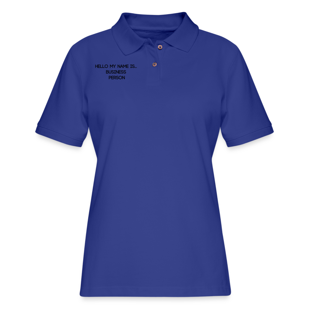 Women's Pique Polo Shirt - royal blue