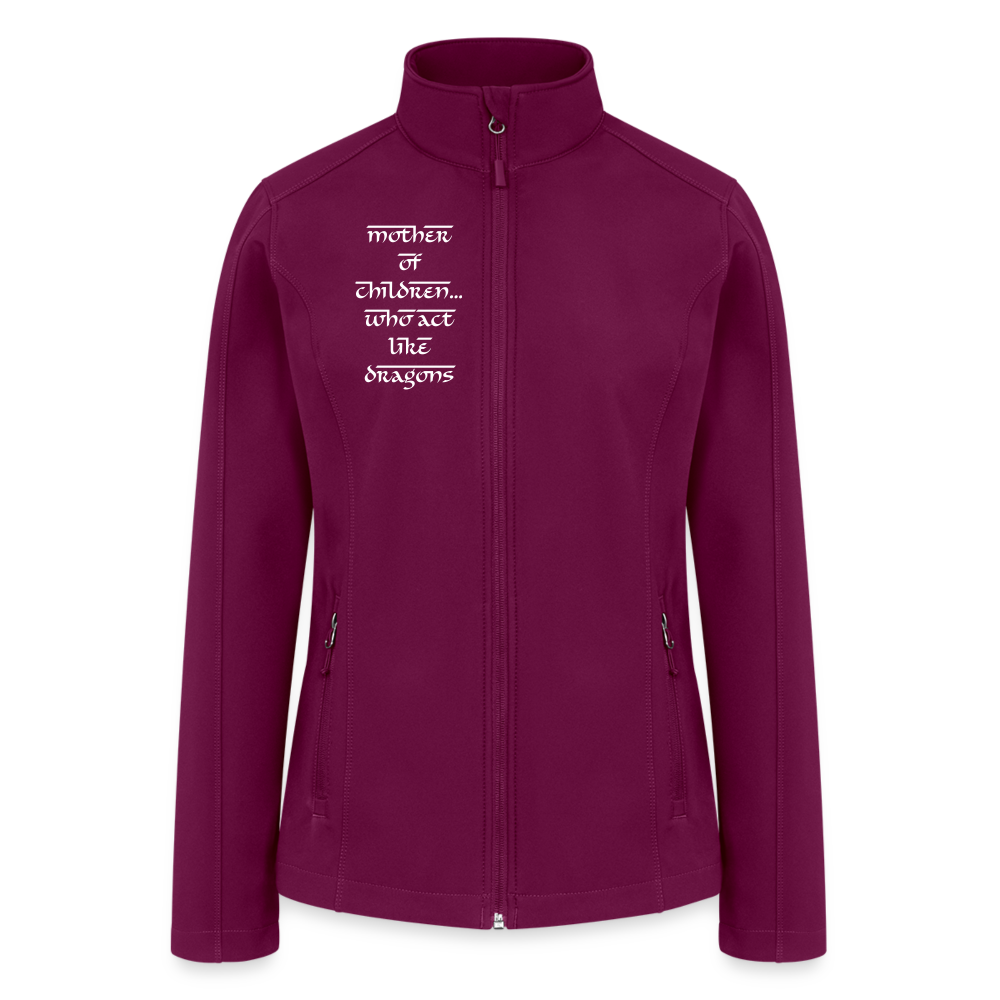 Women’s Soft Shell Jacket - Mother of children - raspberry